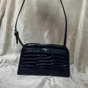 Vintage 90’s Glossed Croc Embossed Mini Bag